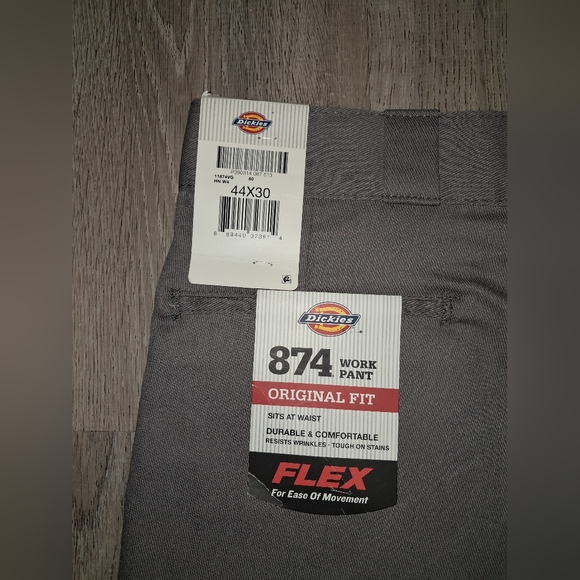 Dickies Men's 44x30 874 Flex Gray Original Fit Uniform Work Pants - Picture 10 of 10